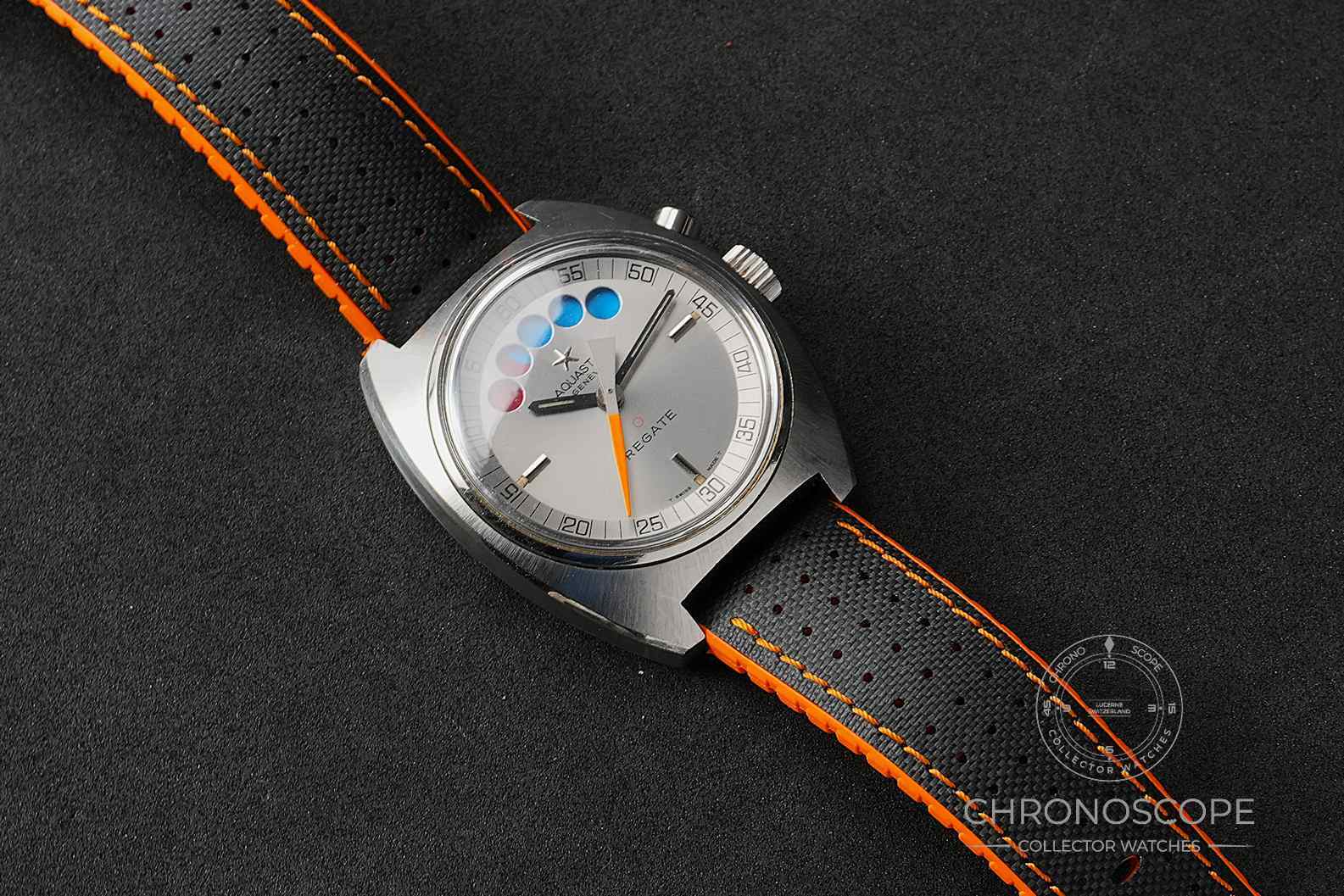 Aquastar Vintage Regate Lemania Cal. 1345 chronograph, collectors grade - Image 2