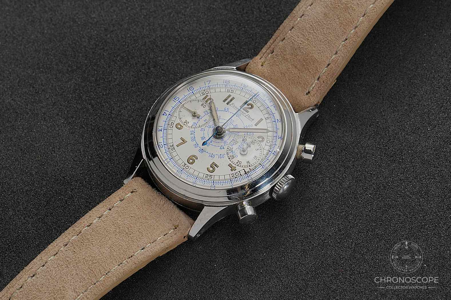 SOLD - Excelsior Park Vintage multiscale dial Chronograph Cal. EP4 - serviced - Image 3