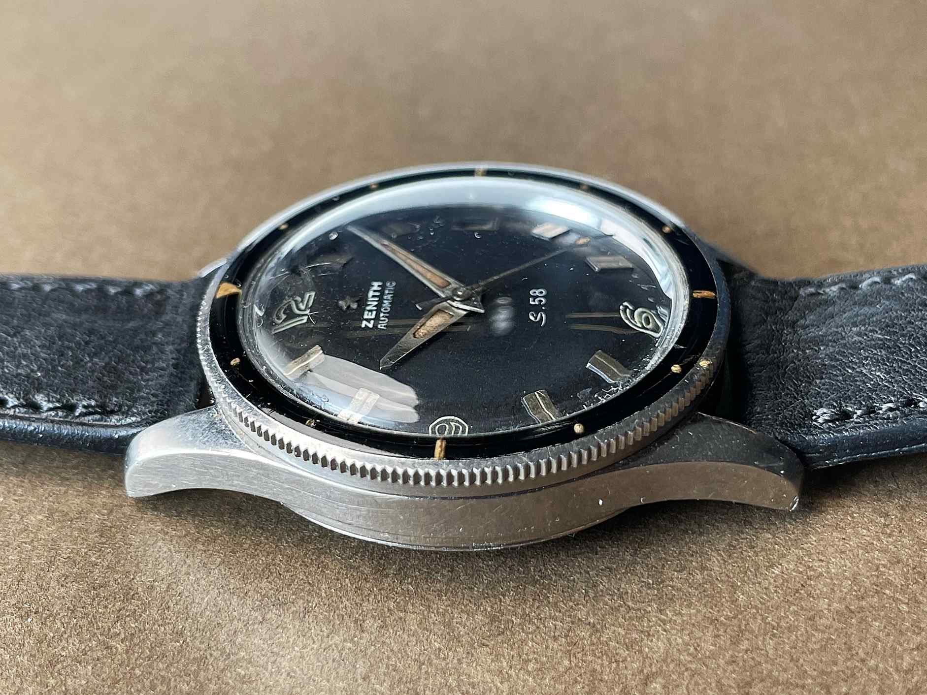 SOLD - Zenith S.58 MK IVa Vintage Dive Watch Bakelite Bezel – Bild 8