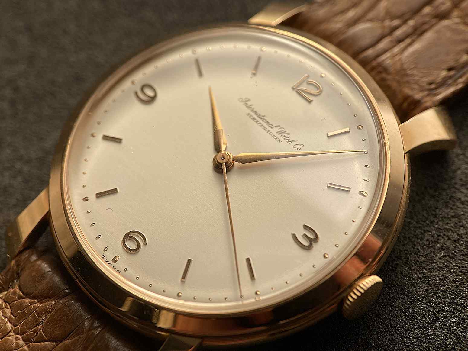RSERVED - IWC Vintage Cal. 89 fancy lugs, 18k gold from 1958, warranty – Bild 9
