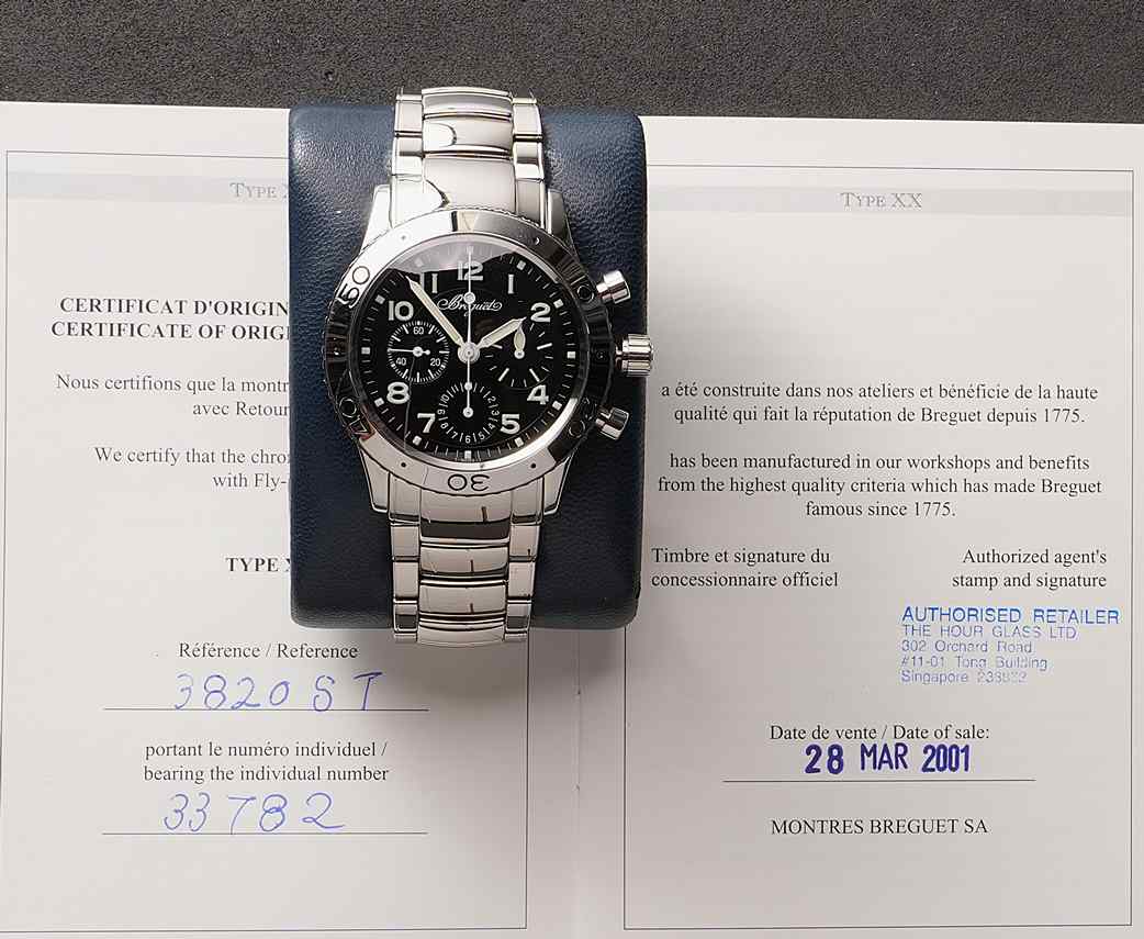SOLD - Breguet Type XX Aeronavale Ref. 3800, tritium dial, full set - Image 9