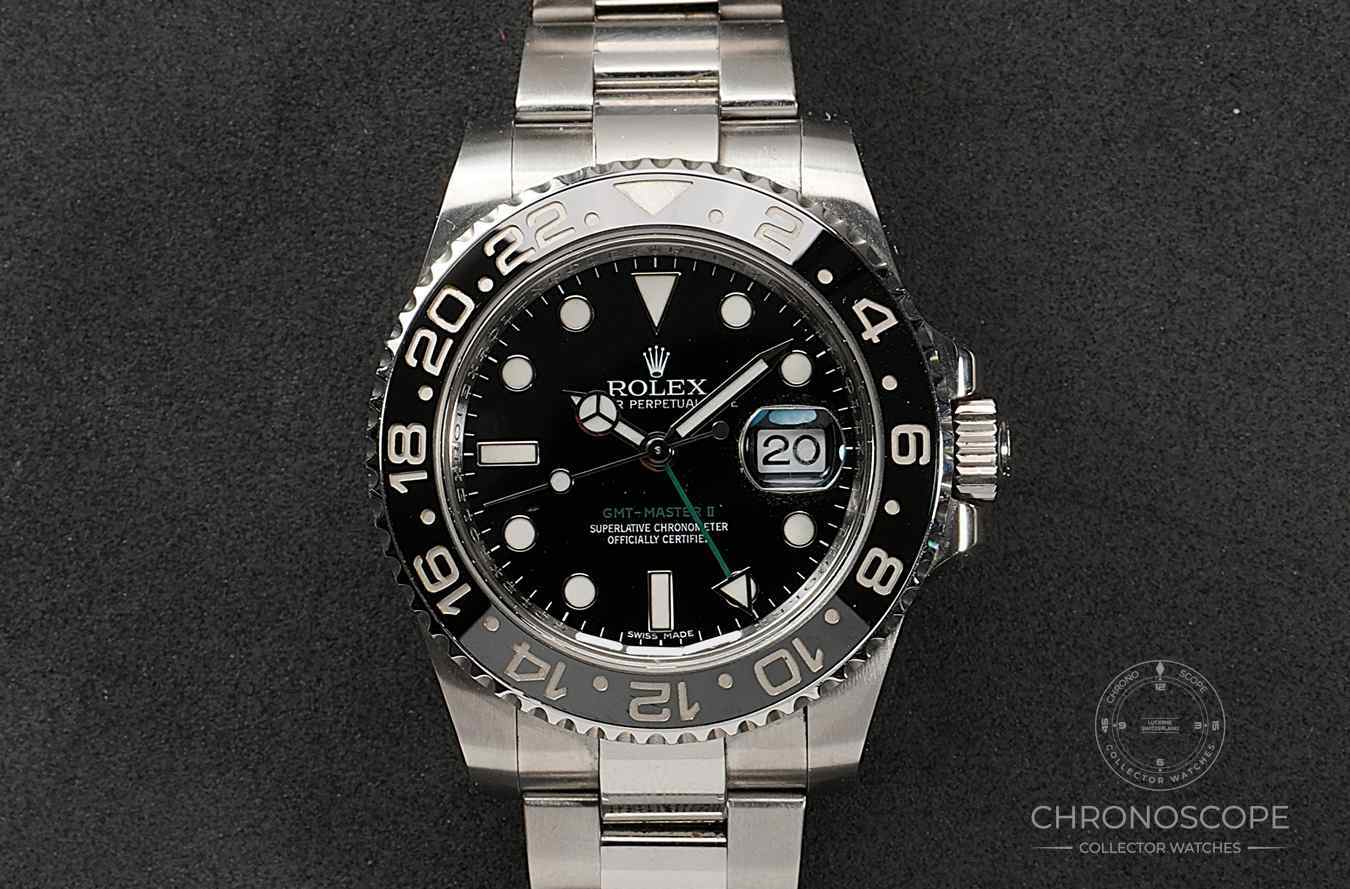 Rolex GMT-Master II Reference 116710LN black bezel stainless steel watch