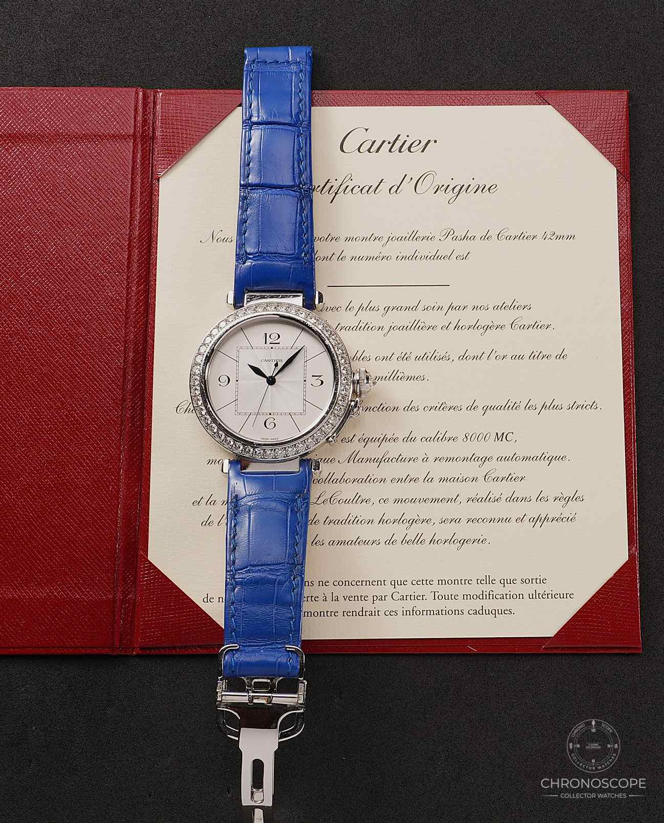 Cartier Pasha XL White Gold, Full Set, Frist Owner, factory set diamonds – Bild 9