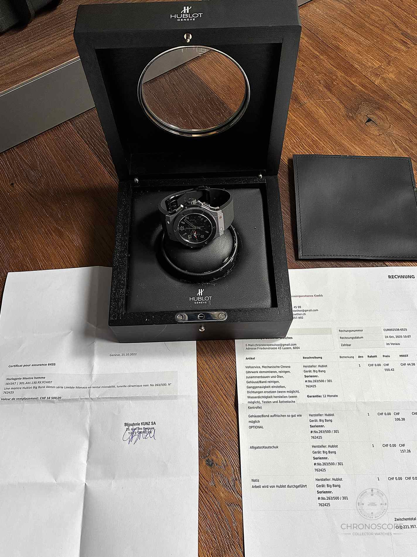 Hublot Big Bang Yacht Club Monaco Tantalum case, LE of 500, Hublot Service - Image 15