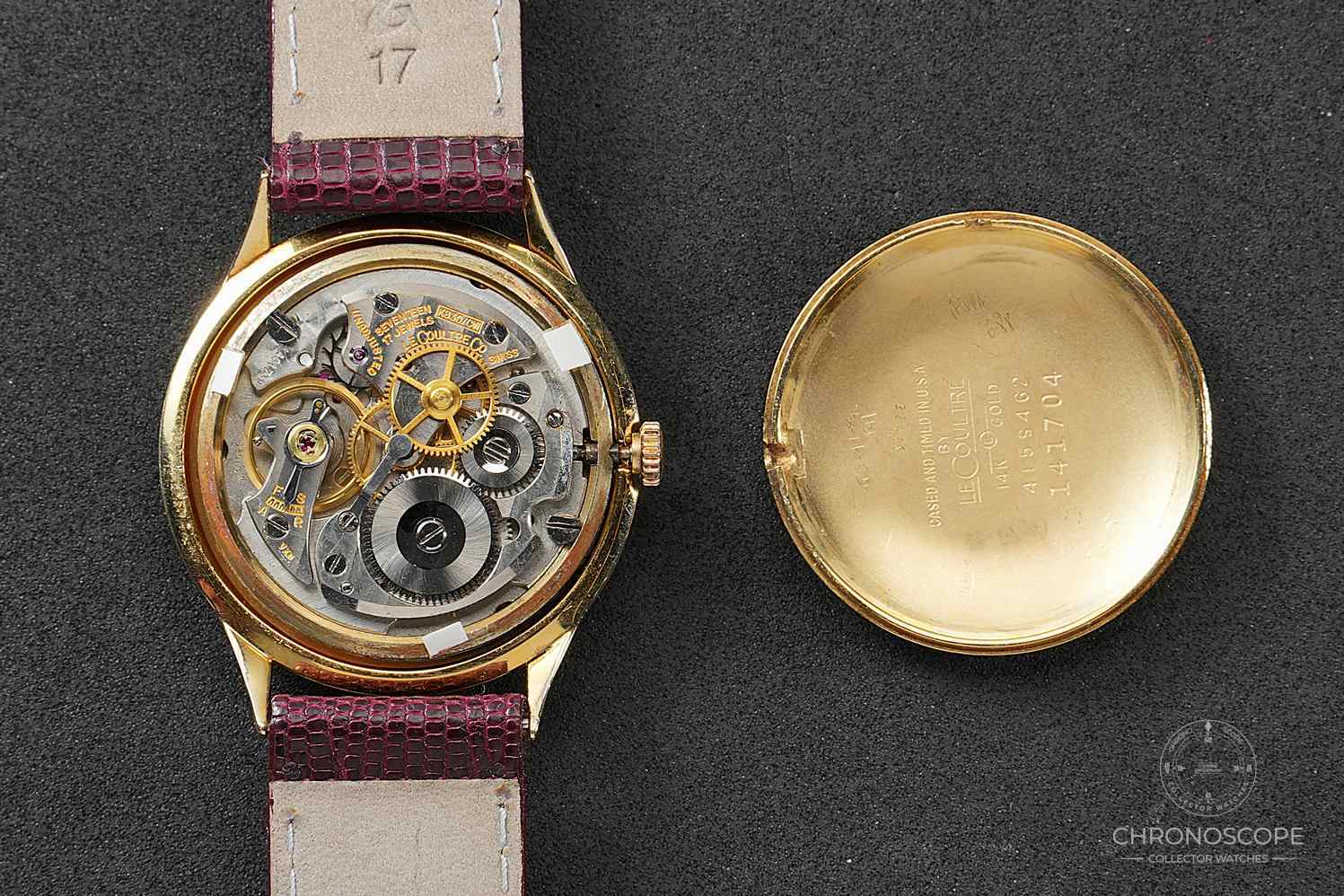 LeCoultre 14k Yellow Gold Dress Watch, Florentine Case and Fancy Lugs – Bild 3