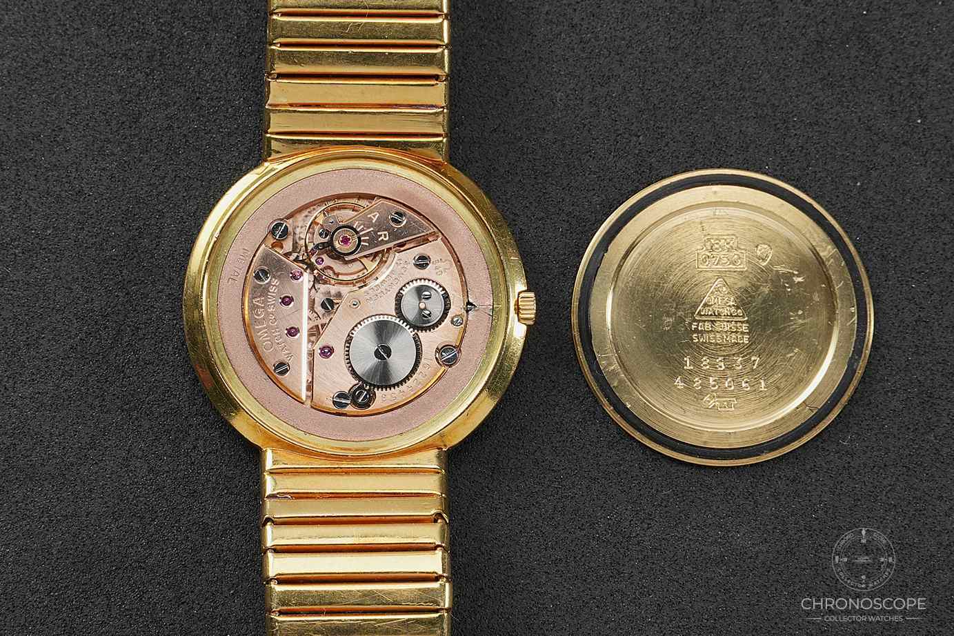 Omega Vintage “Trigold” Ultra Silm In 18k Yellow Gold, serviced - Image 3