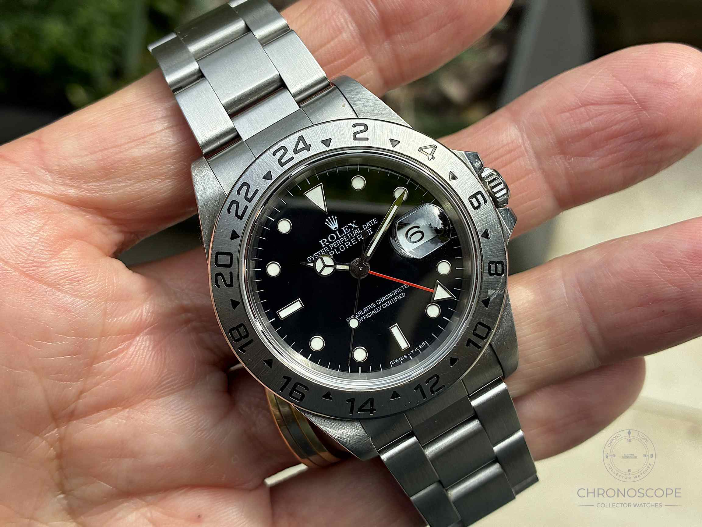 SOLD - Rolex Explorer II tritium dial sold 1998 in Spain, box and papers - Image 14