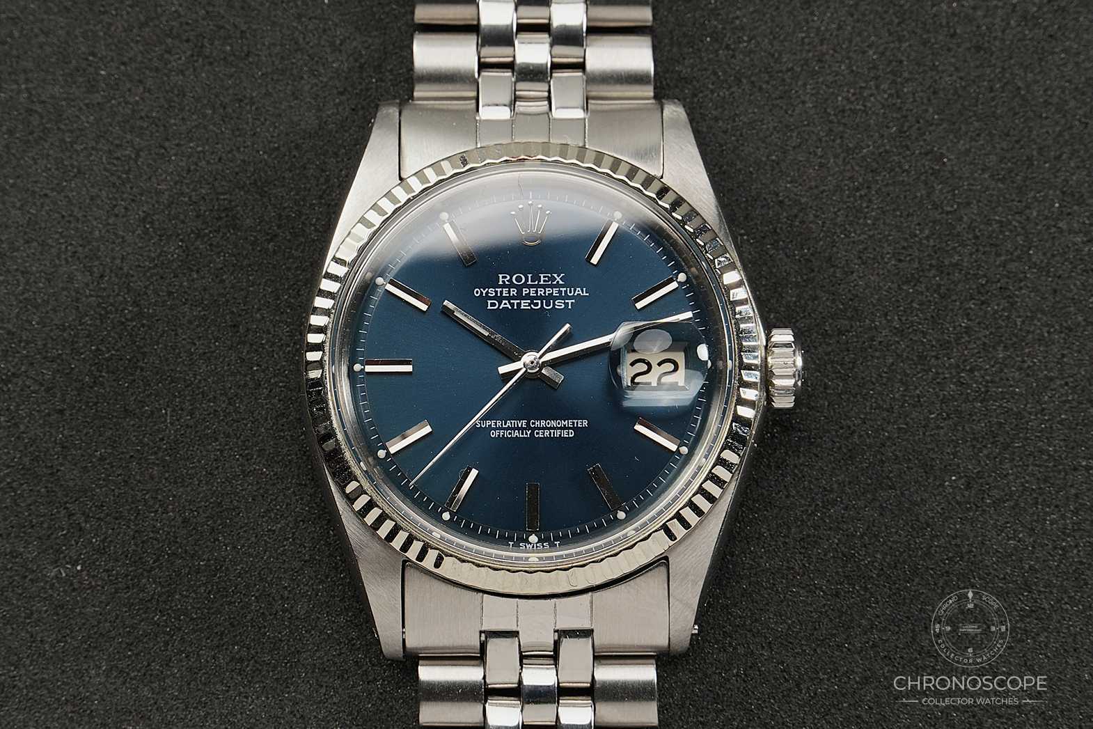 Rolex Vintage Datejust Ref. 1601 from 1971 with blue pie-pan dial, serviced - Image 2