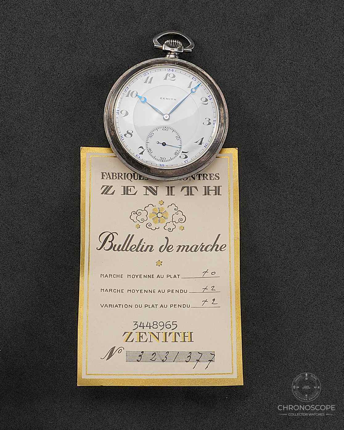 ZENITH pocket watch, Lucerne Shooting Festival 1939, 925 silver, FULL SET as delivered in 1939 – Bild 7