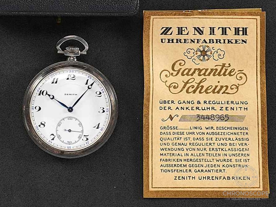 ZENITH pocket watch, Lucerne Shooting Festival 1939, 925 silver, FULL SET as delivered in 1939 – Bild 9