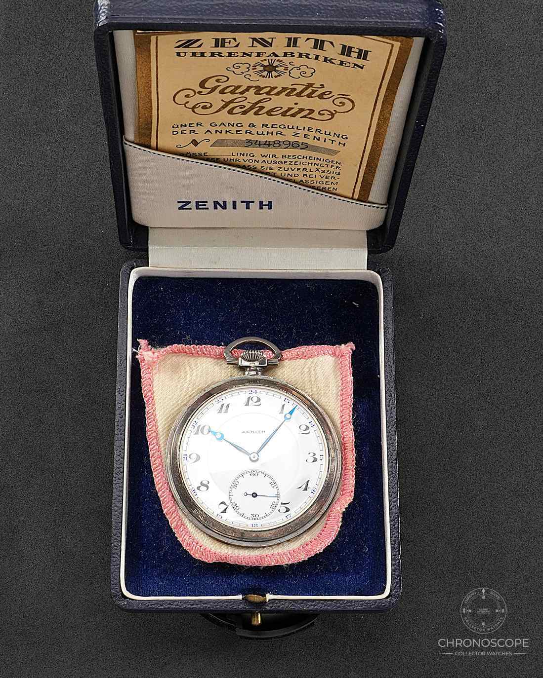 ZENITH pocket watch, Lucerne Shooting Festival 1939, 925 silver, FULL SET as delivered in 1939 – Bild 8