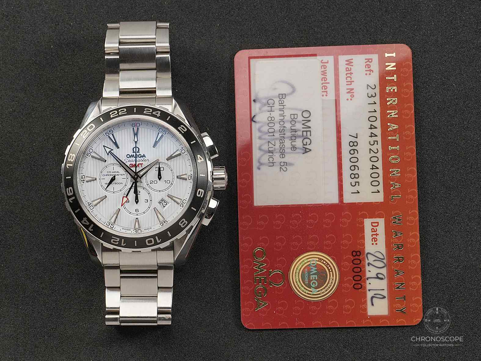 Omega Seamaster Aqua Terra 150 GMT in all original condition - Image 4