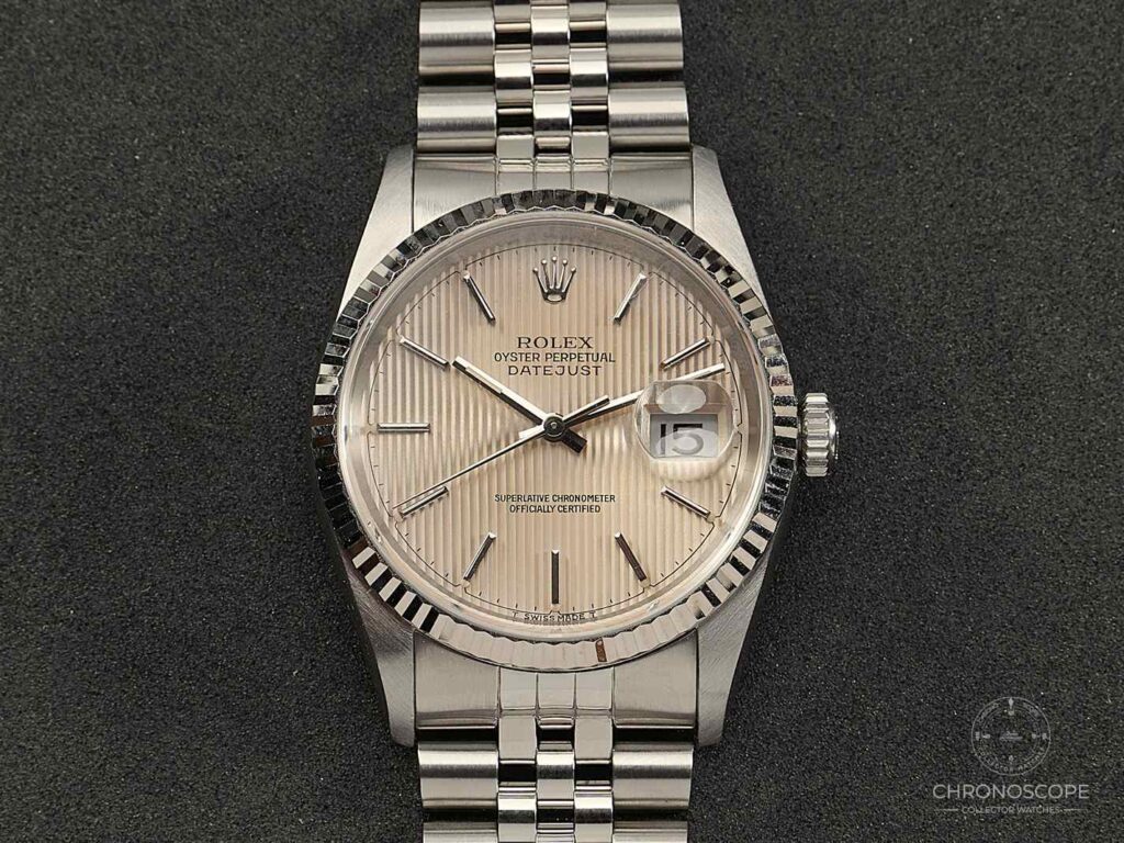Rolex Datejust with tapestry dial and jubilee bracelet