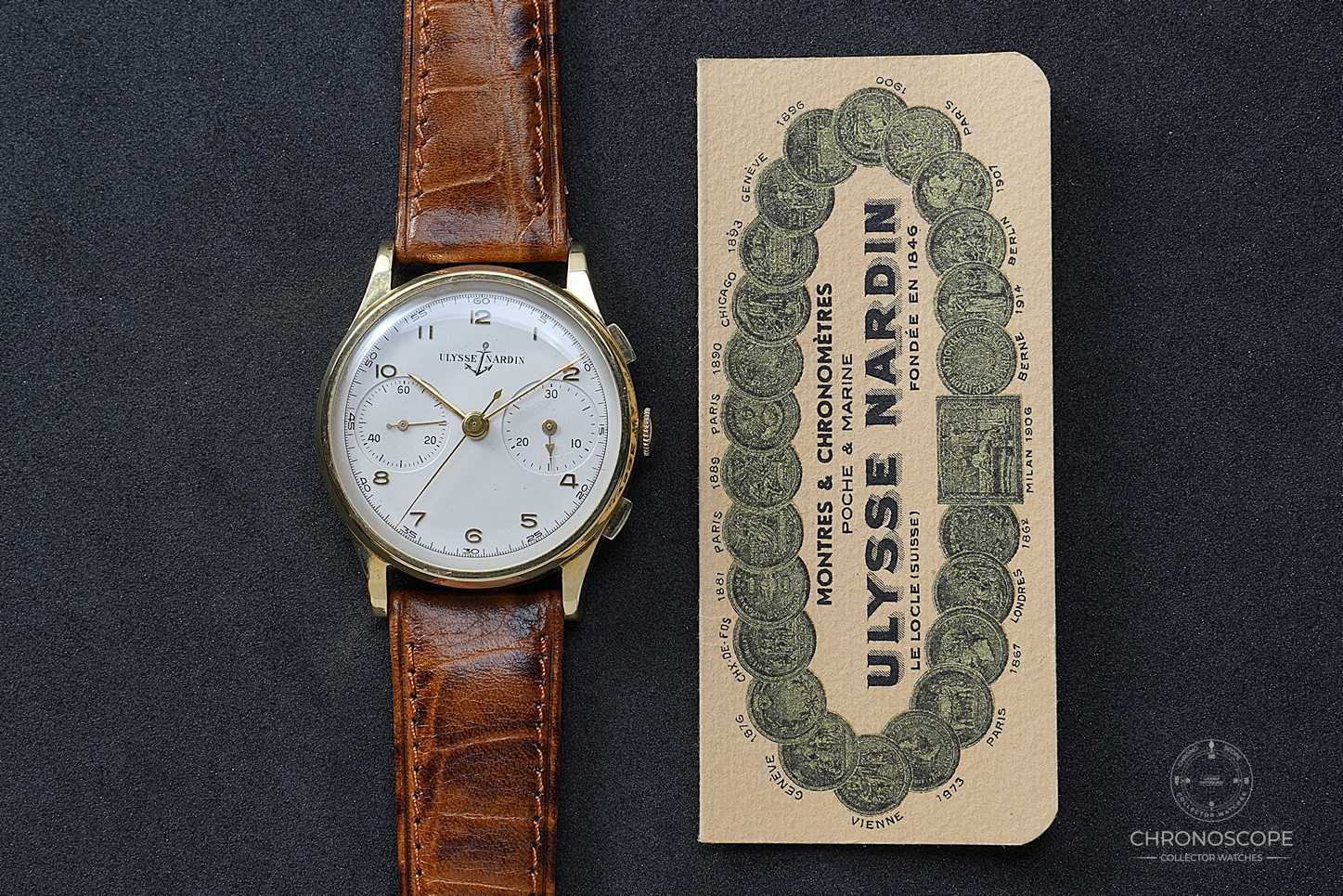 Ulysse Nardin Vintage Chronograph gold full set 1944 – Bild 2