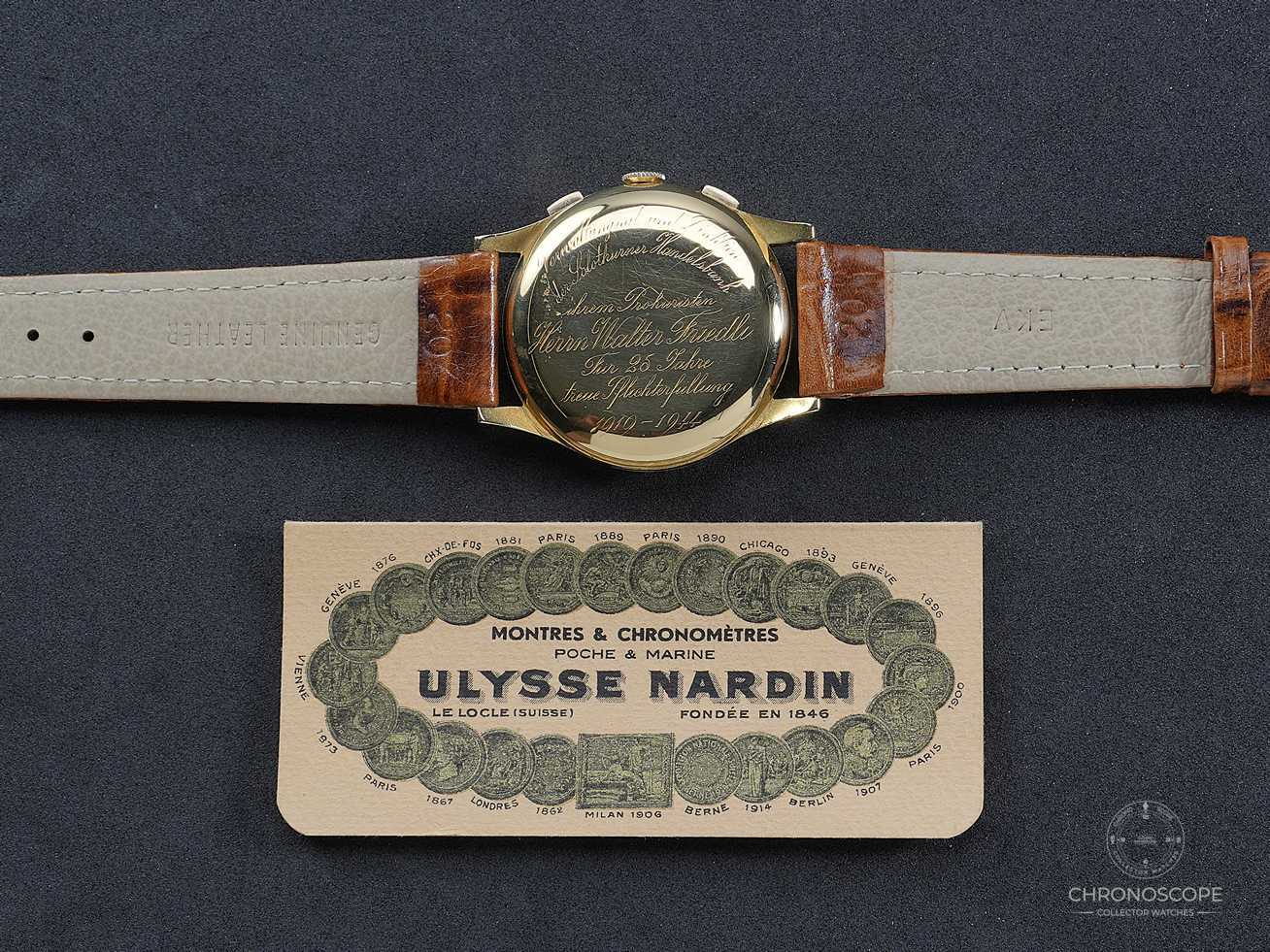 Ulysse Nardin Vintage Chronograph gold full set 1944 – Bild 5