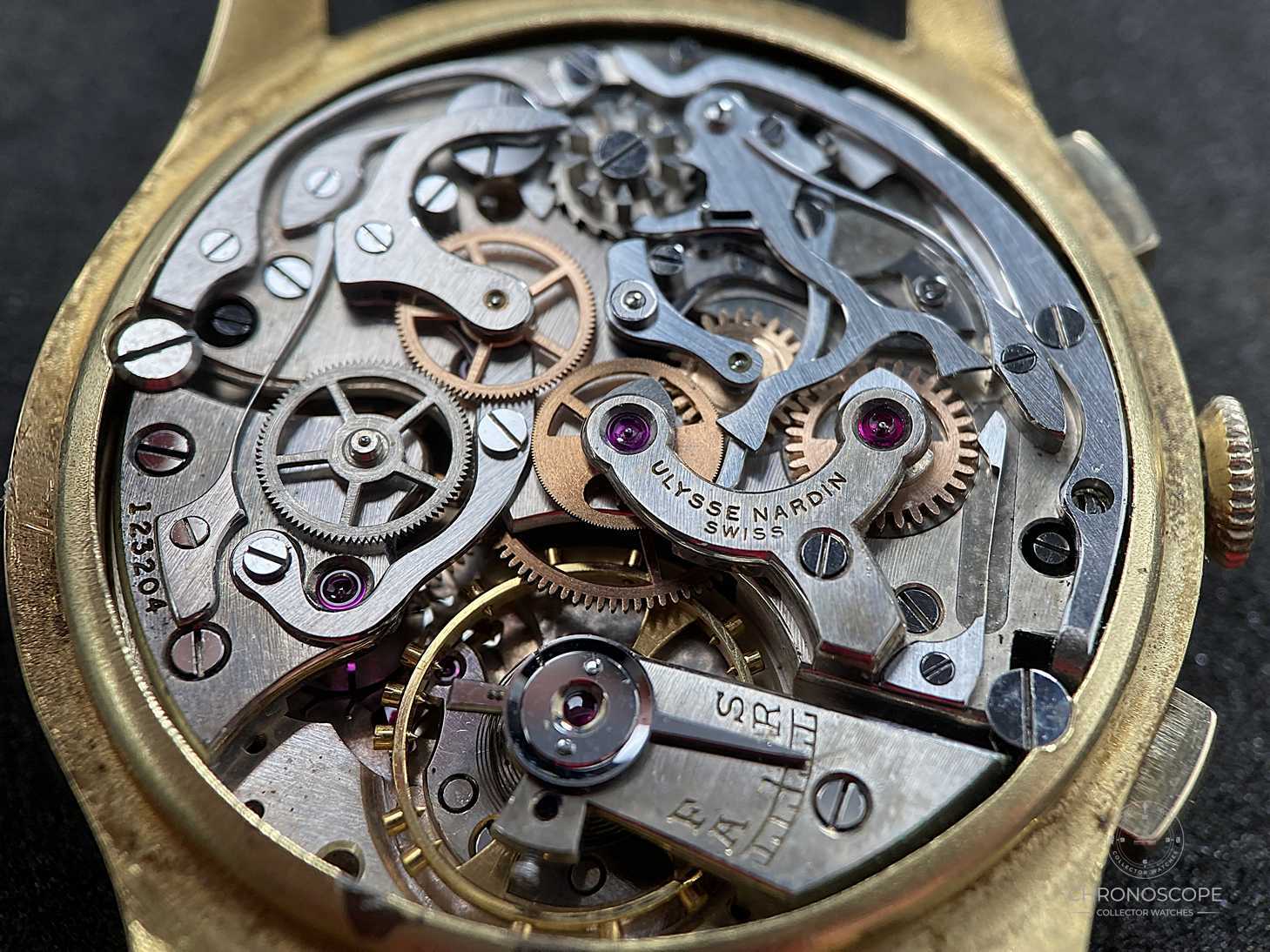 Ulysse Nardin Vintage Chronograph gold full set 1944 – Bild 12
