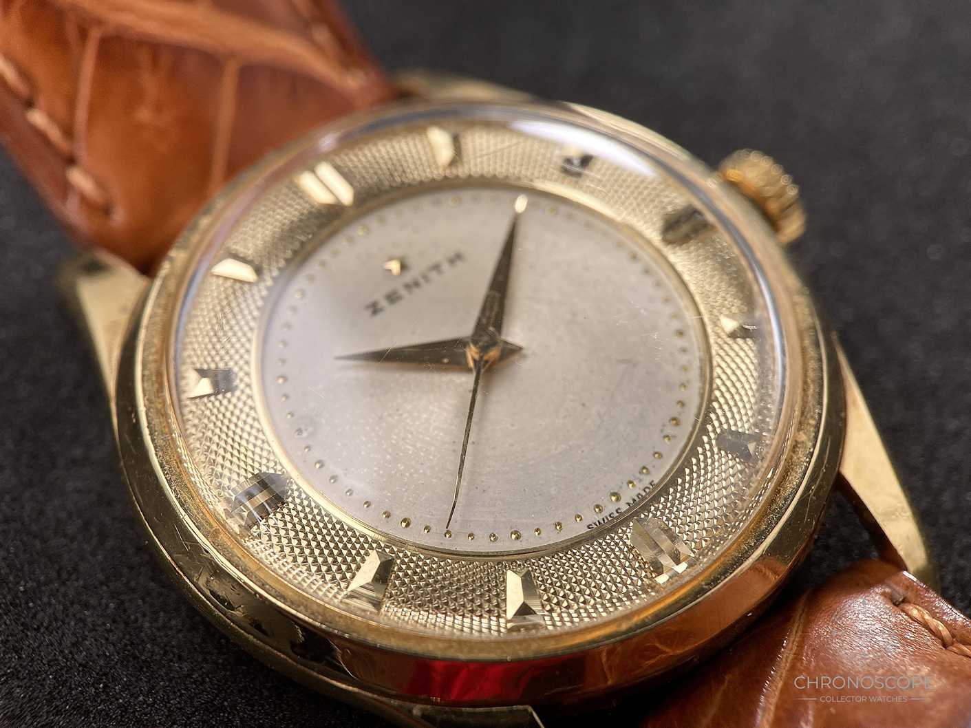RESERVED - Zenith vintage 18k gold dress watch from 1956  - Image 15
