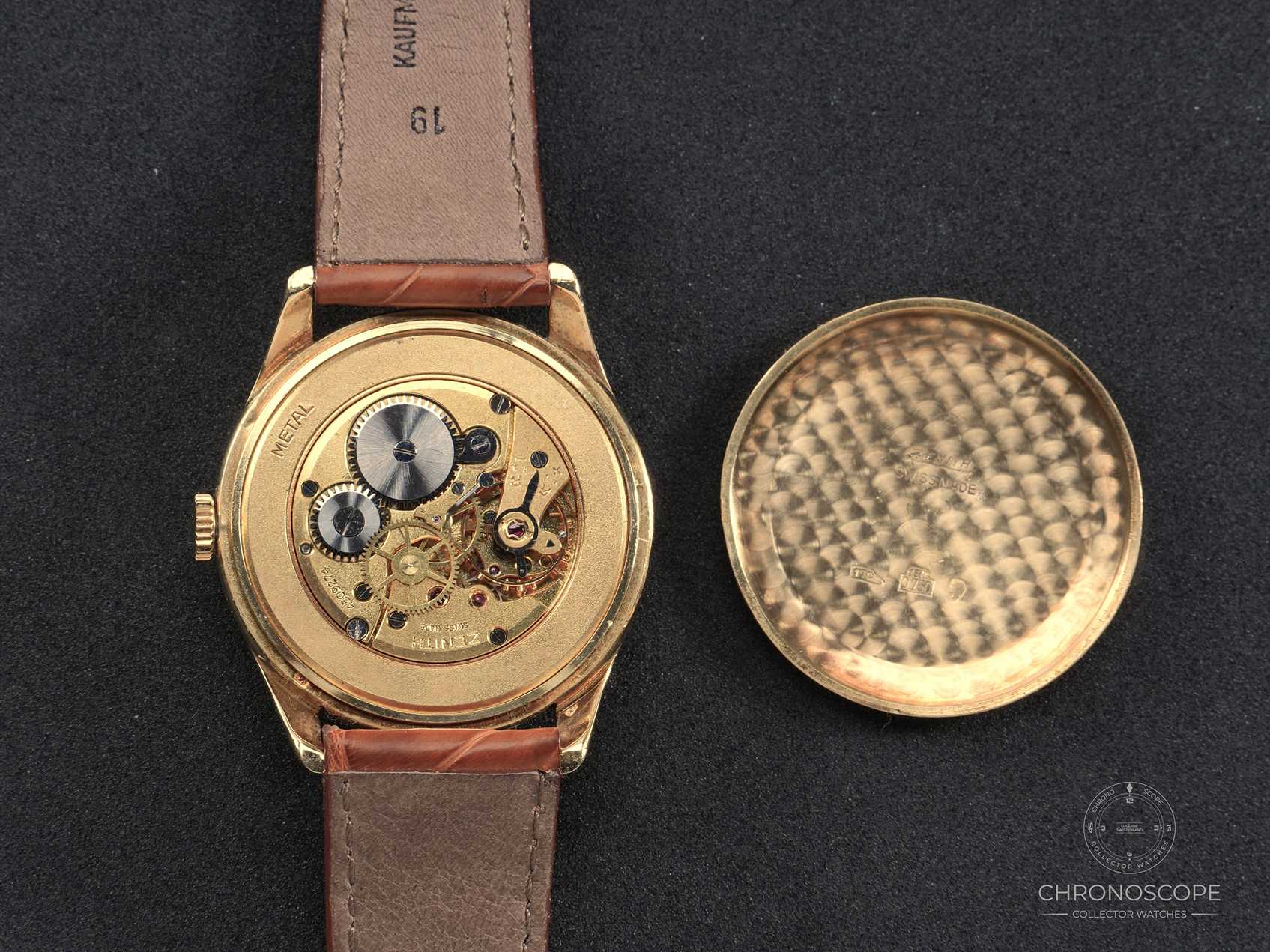 RESERVED - Zenith vintage 18k gold dress watch from 1956  - Image 9