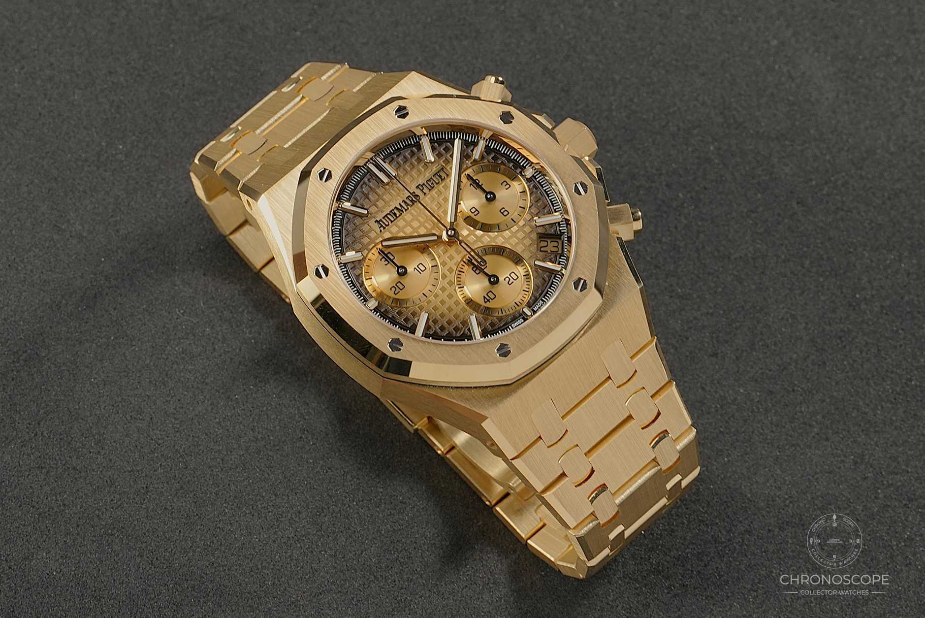 Audemars Piguet Royal Oak Chronograph smoked yellow gold dial – Bild 3