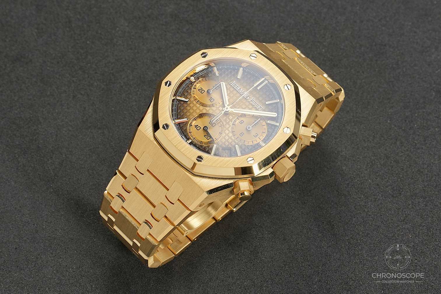 Audemars Piguet Royal Oak Chronograph smoked yellow gold dial – Bild 4