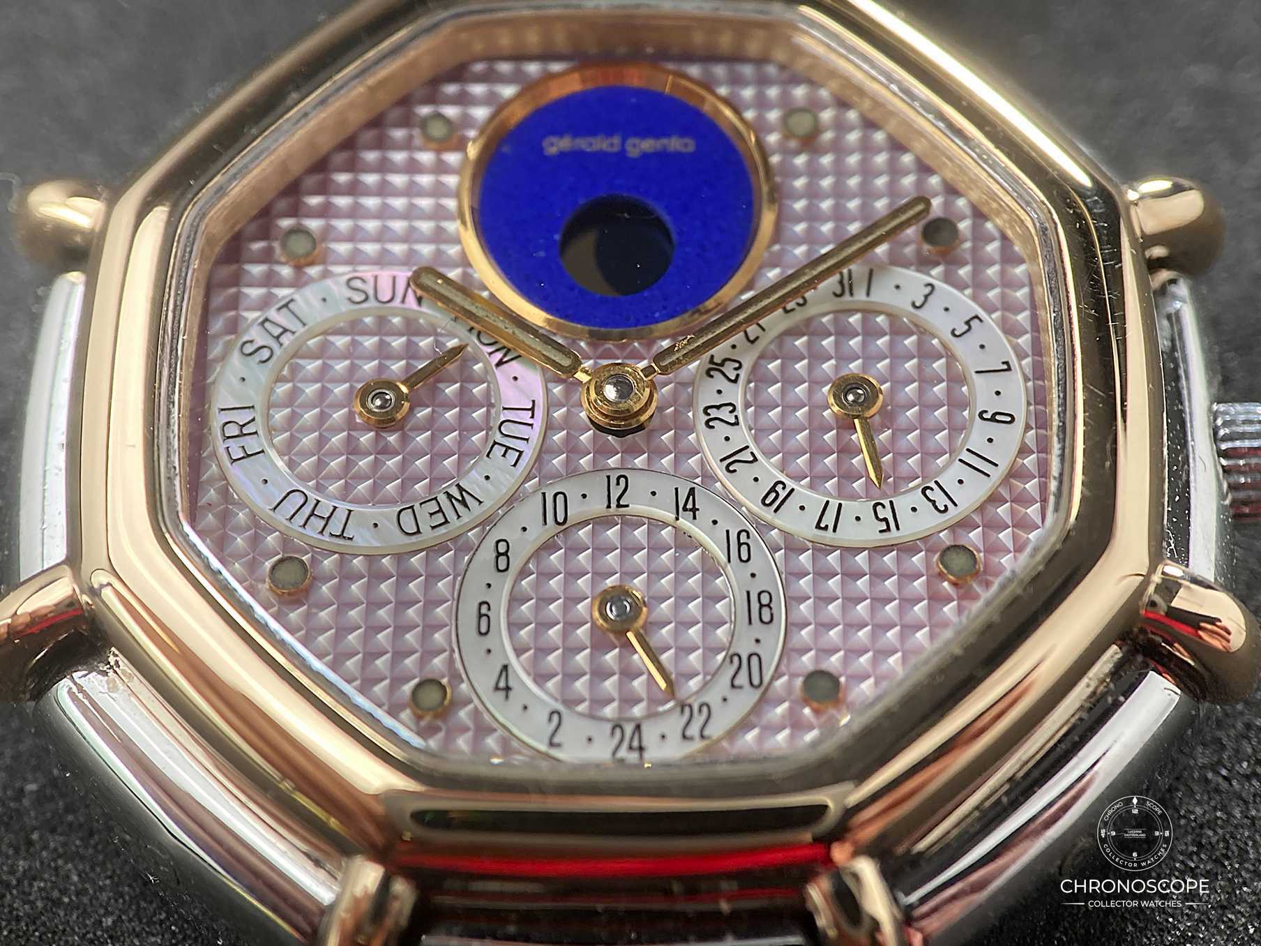 Gerald Genta Octo Calendar Reference G.2983.7 guilloché mother of pearl dial - Image 12