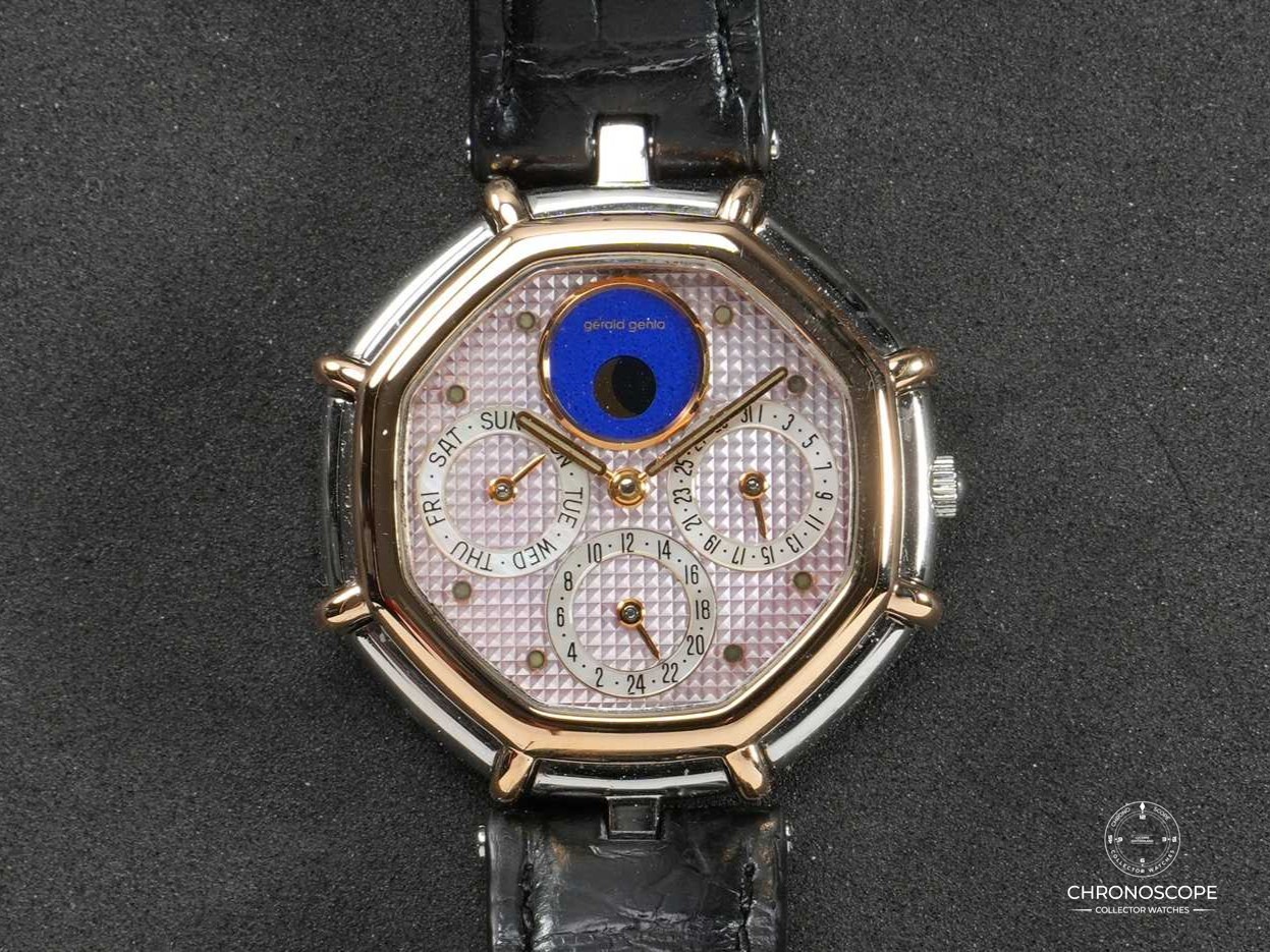Gerald Genta Octo Calendar Reference G.2983.7 guilloché mother of pearl dial