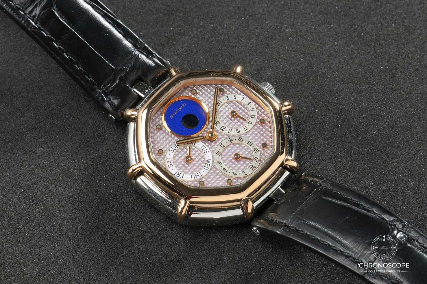 Gerald Genta Octo Calendar Reference G.2983.7 guilloché mother of pearl dial - Image 2