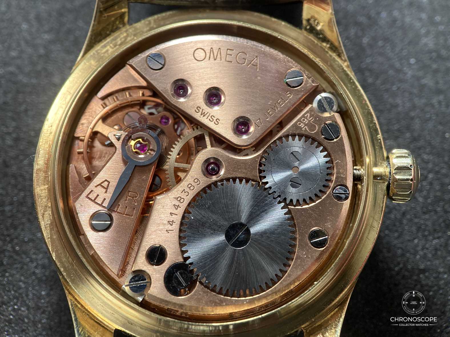 Omega 2792 in 18k gold “bombay lugs” from 1954, original box and buckle available – Bild 9