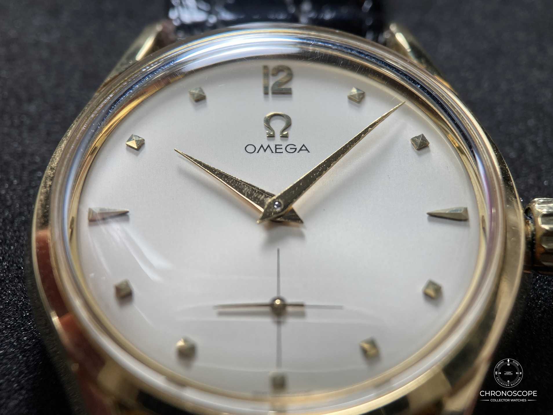 Omega 2792 in 18k gold “bombay lugs” from 1954, original box and buckle available – Bild 11
