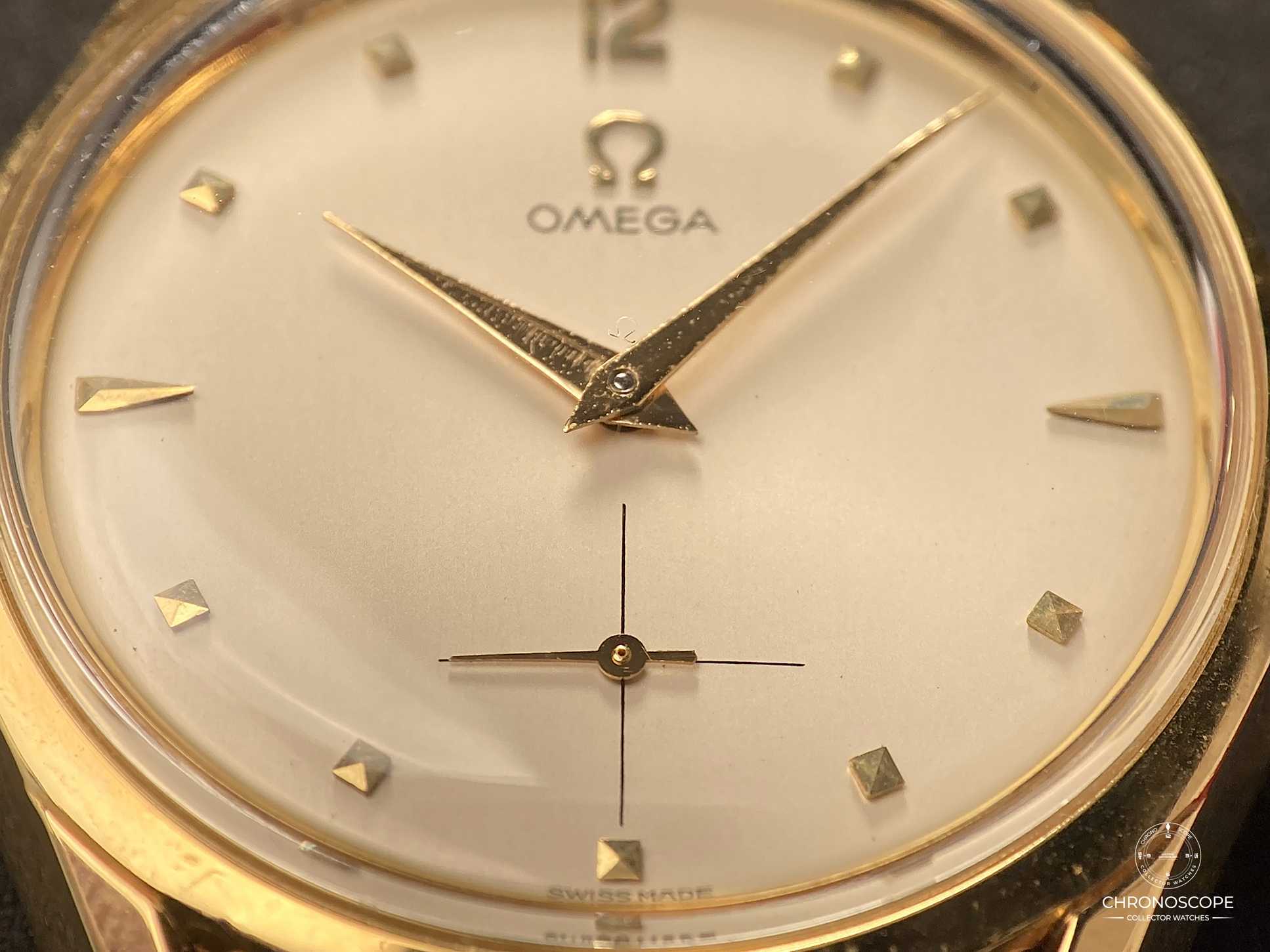 Omega 2792 in 18k gold “bombay lugs” from 1954, original box and buckle available – Bild 10