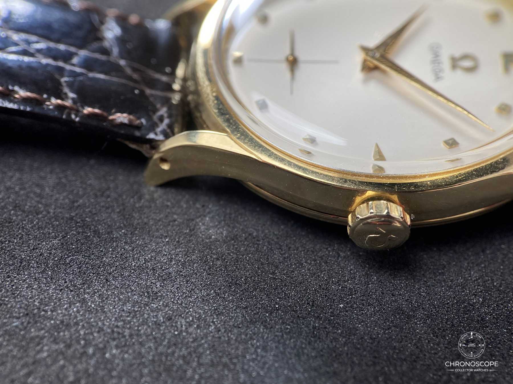 Omega 2792 in 18k gold “bombay lugs” from 1954, original box and buckle available – Bild 15