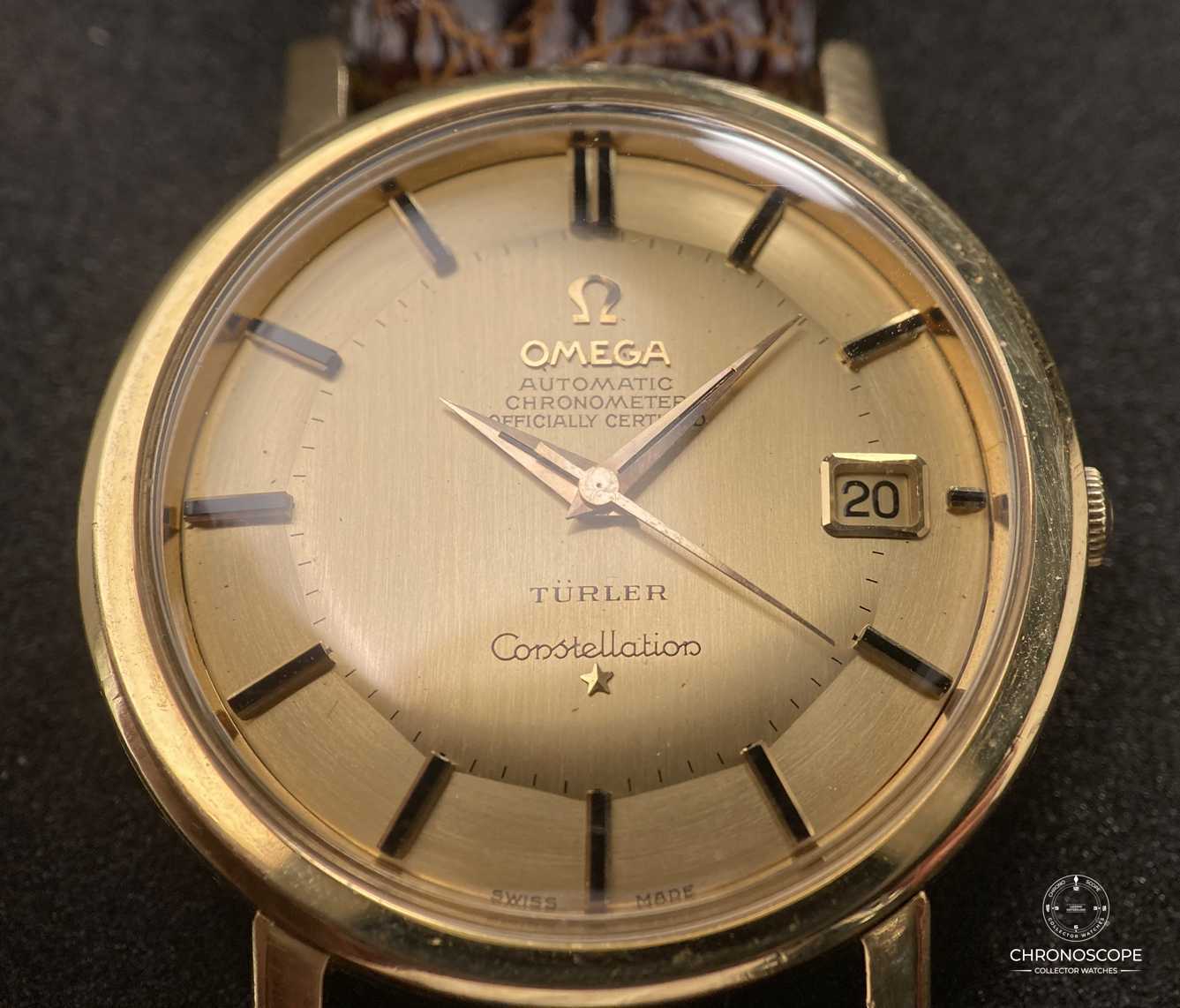 Omega Constellation double signed Türler “Pie-pan” dial,  Ref. 168.004 , unpolished. Original box and buckle available - Image 3