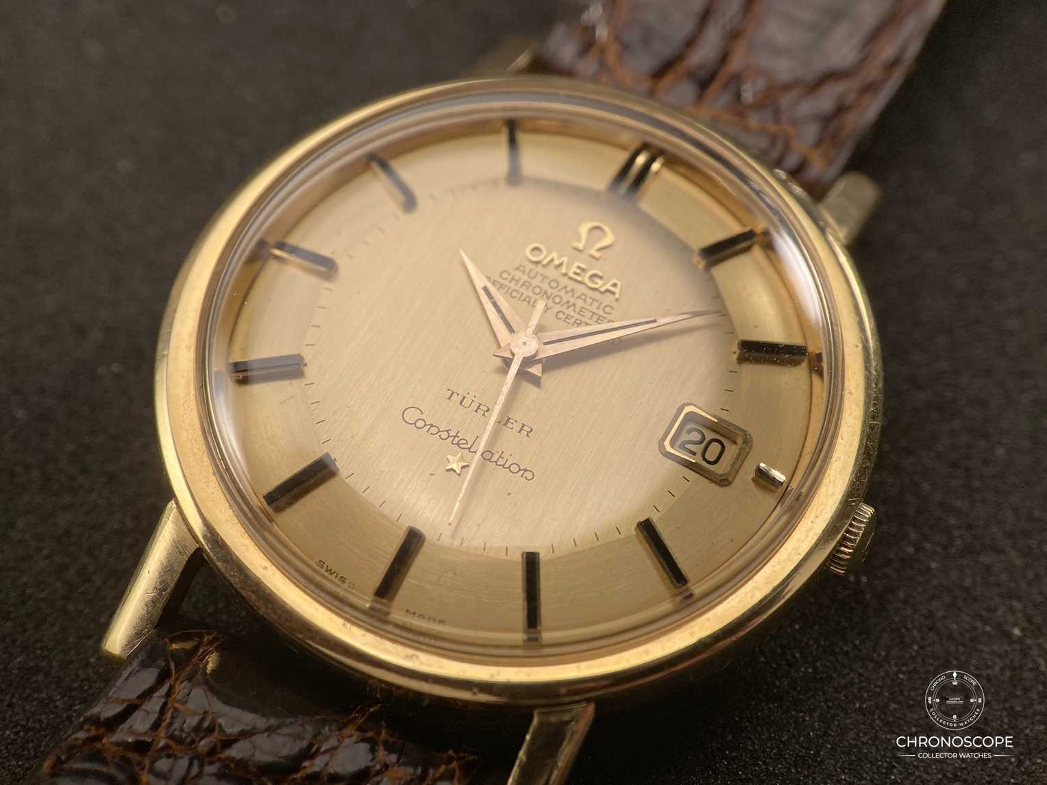 Omega Constellation double signed Türler “Pie-pan” dial,  Ref. 168.004 , unpolished. Original box and buckle available - Image 4