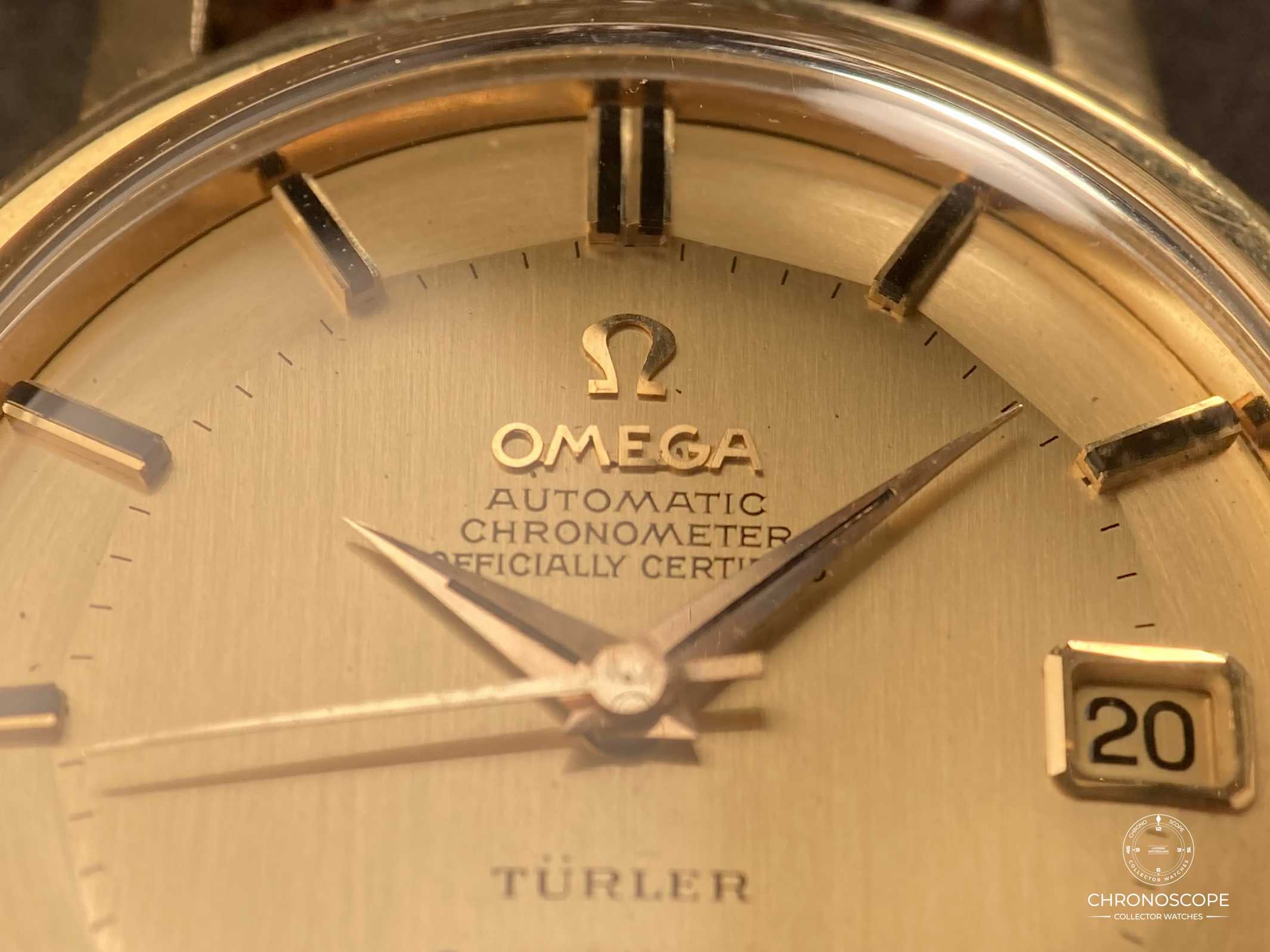Omega Constellation double signed Türler “Pie-pan” dial,  Ref. 168.004 , unpolished. Original box and buckle available - Image 11