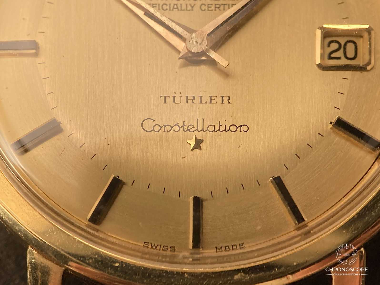 Omega Constellation double signed Türler “Pie-pan” dial,  Ref. 168.004 , unpolished. Original box and buckle available - Image 12