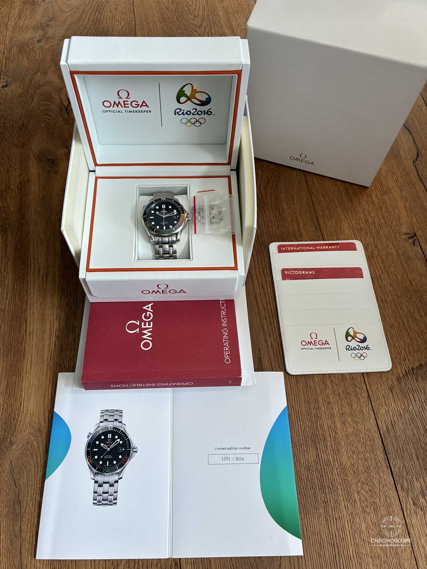 Omega Seamaster 300M “Rio 2016” Limited Edition, full set - Image 9