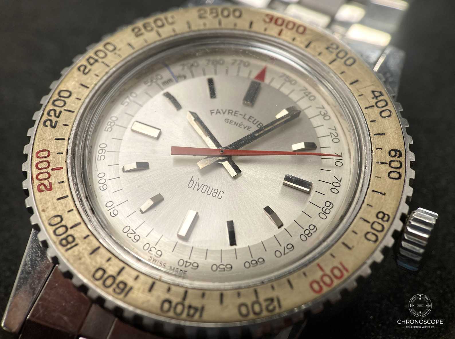Favre Leuba Bivouac Reference 53203 Original Bracelet & Rare Ivory Bezel – Bild 5