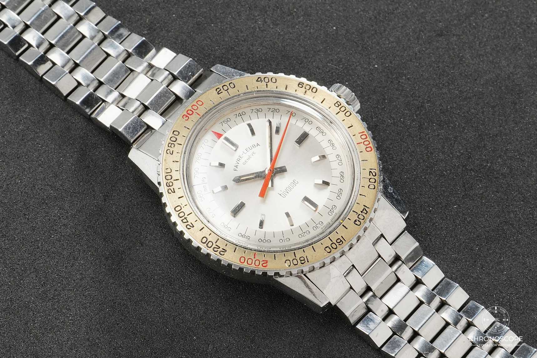 Favre Leuba Bivouac Reference 53203 Original Bracelet & Rare Ivory Bezel – Bild 2