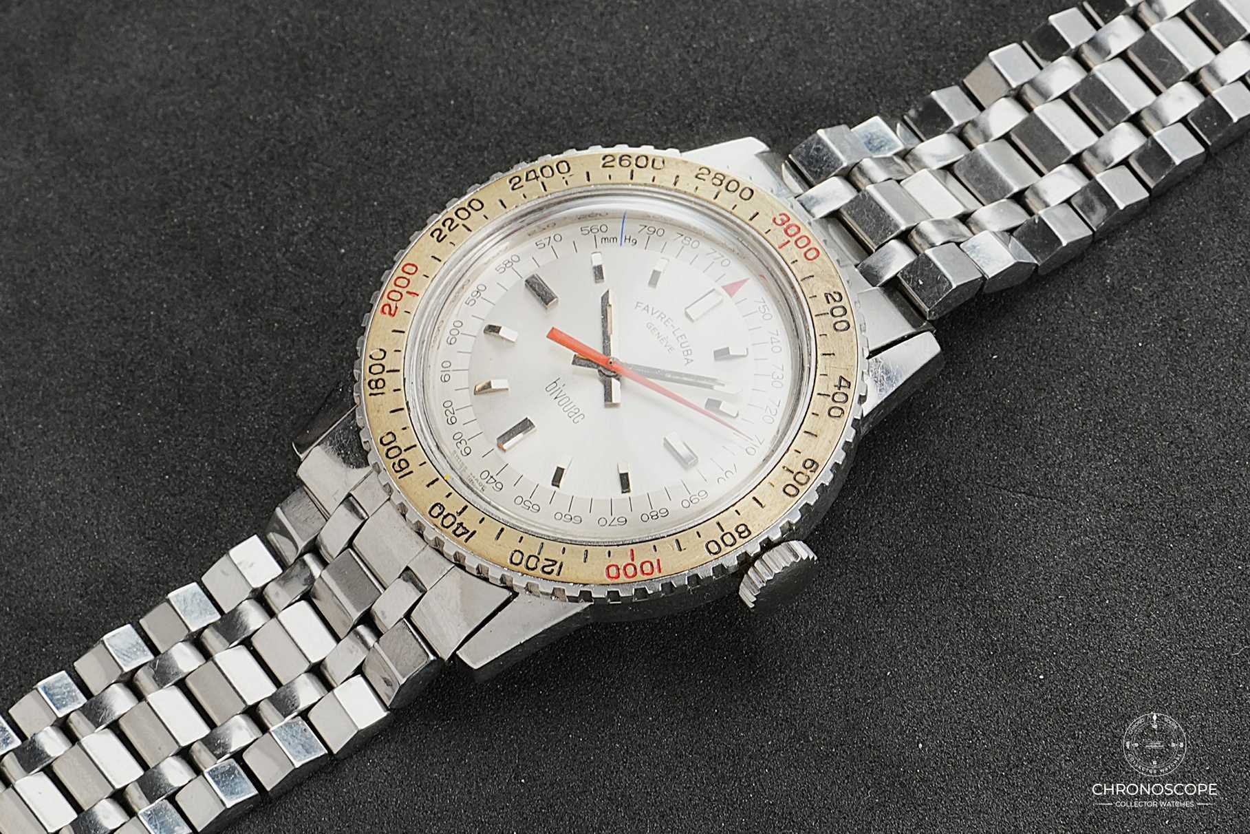 Favre Leuba Bivouac Reference 53203 Original Bracelet & Rare Ivory Bezel – Bild 4
