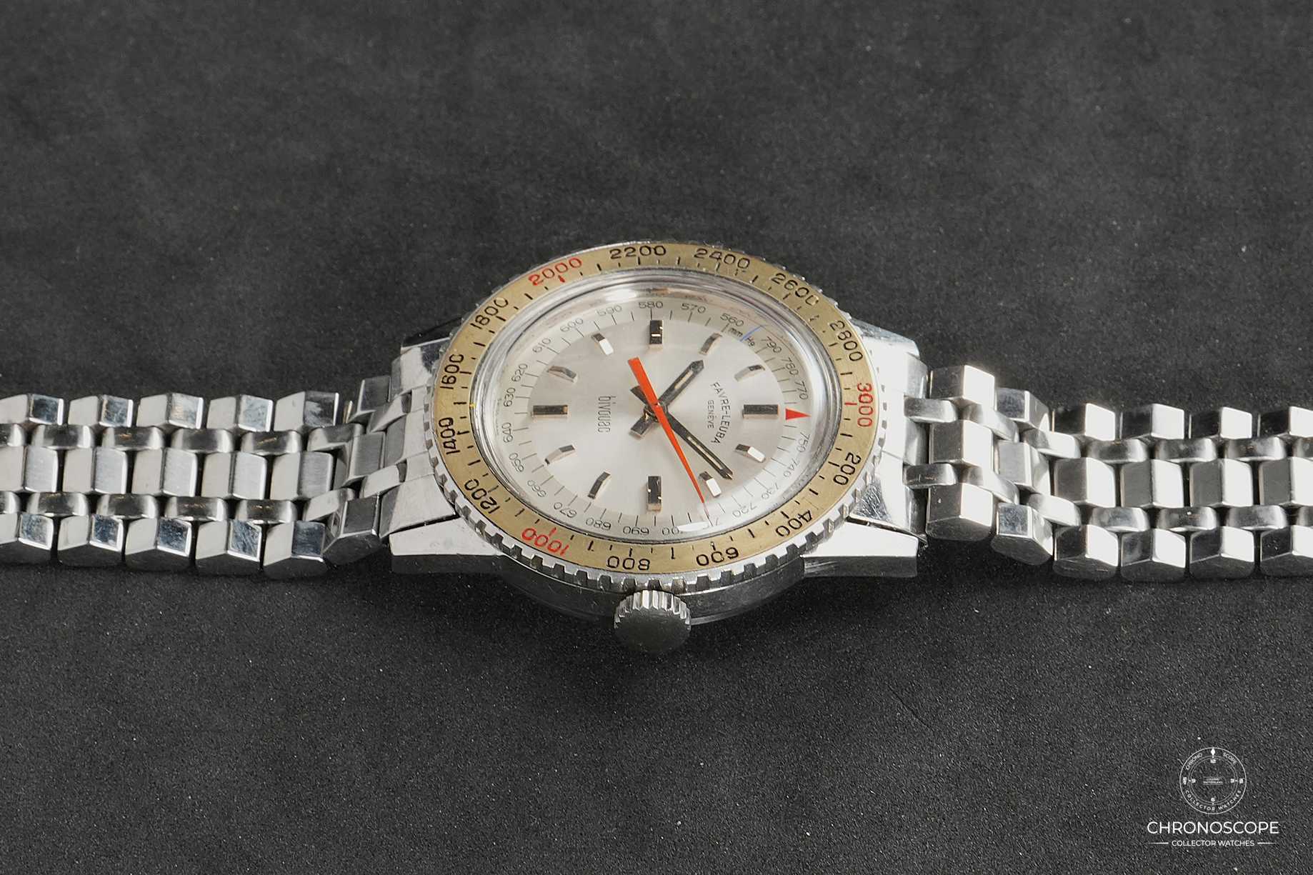 Favre Leuba Bivouac Reference 53203 Original Bracelet & Rare Ivory Bezel – Bild 3