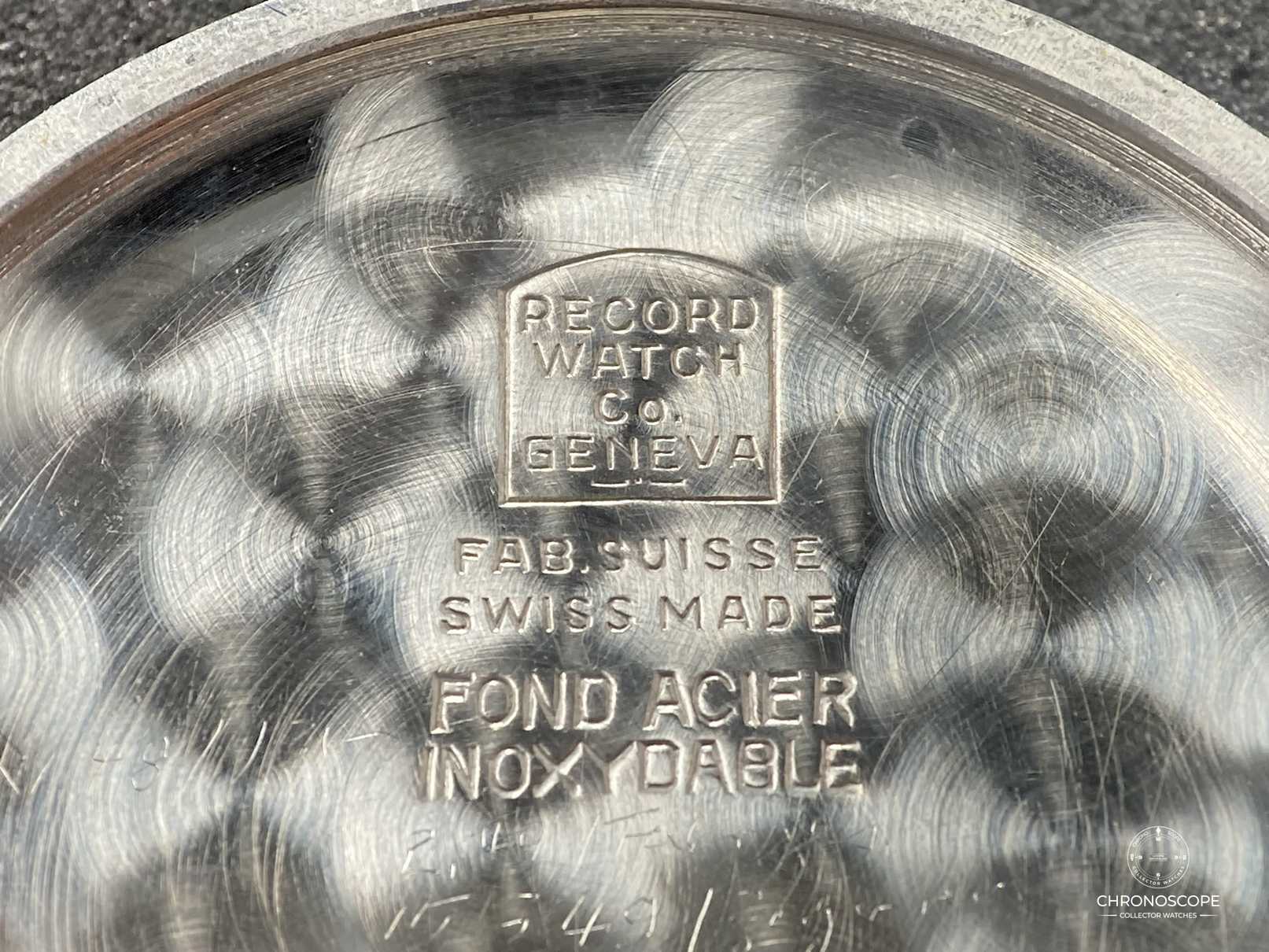 Record Datofix Triple Calendar moon-phases, fancy lugs steel-gold, ref.11315 - Image 13