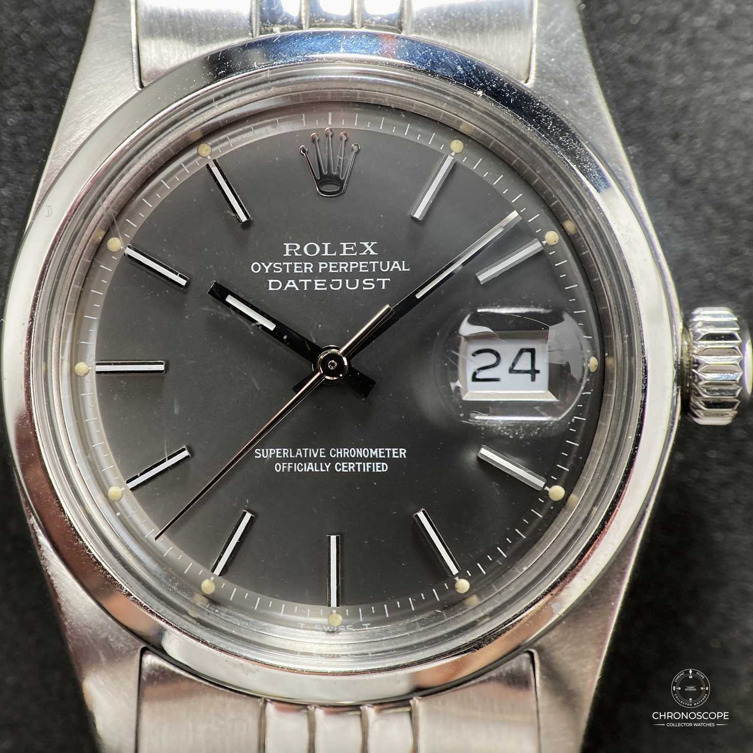 Rolex Vintage Datejust Ref. 1601 from 1970 with beautiful charcoal grey dial - Image 8