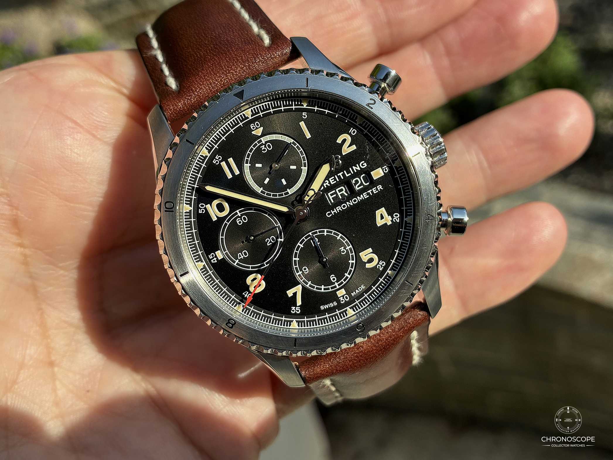 Breitling Aviator 8 Chronograph 43, full set from first owner, mint condition. - Image 14