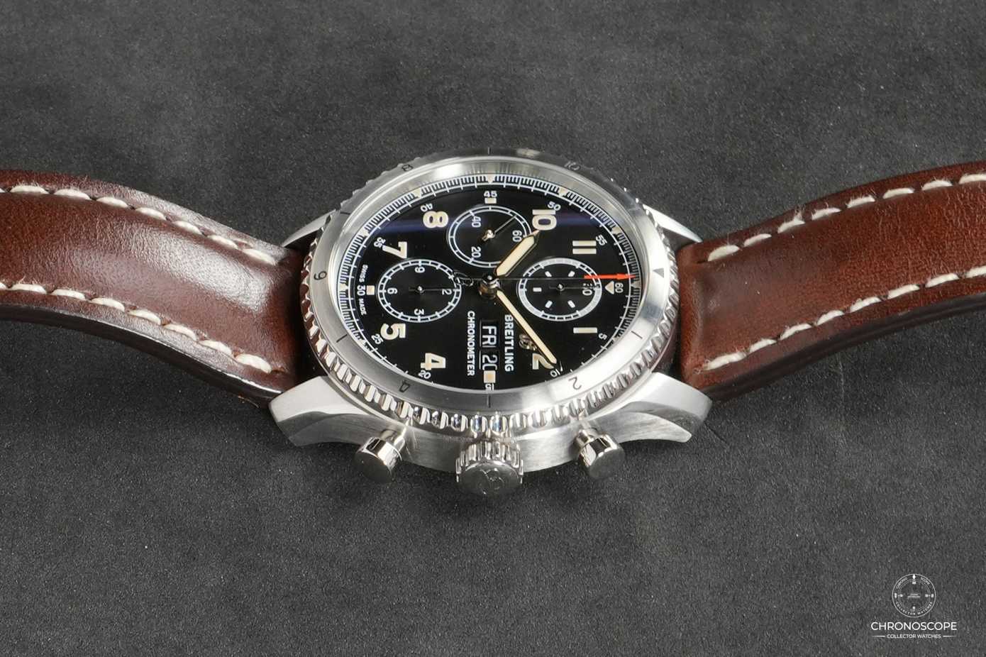 Breitling Aviator 8 Chronograph 43, full set from first owner, mint condition. - Image 6