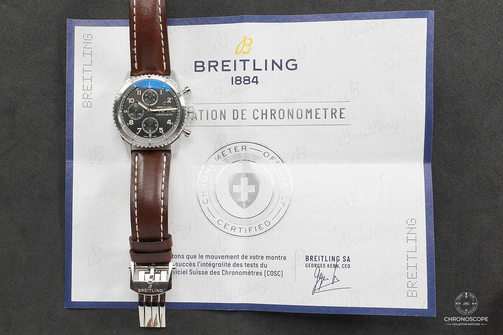 Breitling Aviator 8 Chronograph 43, full set from first owner, mint condition. - Image 4