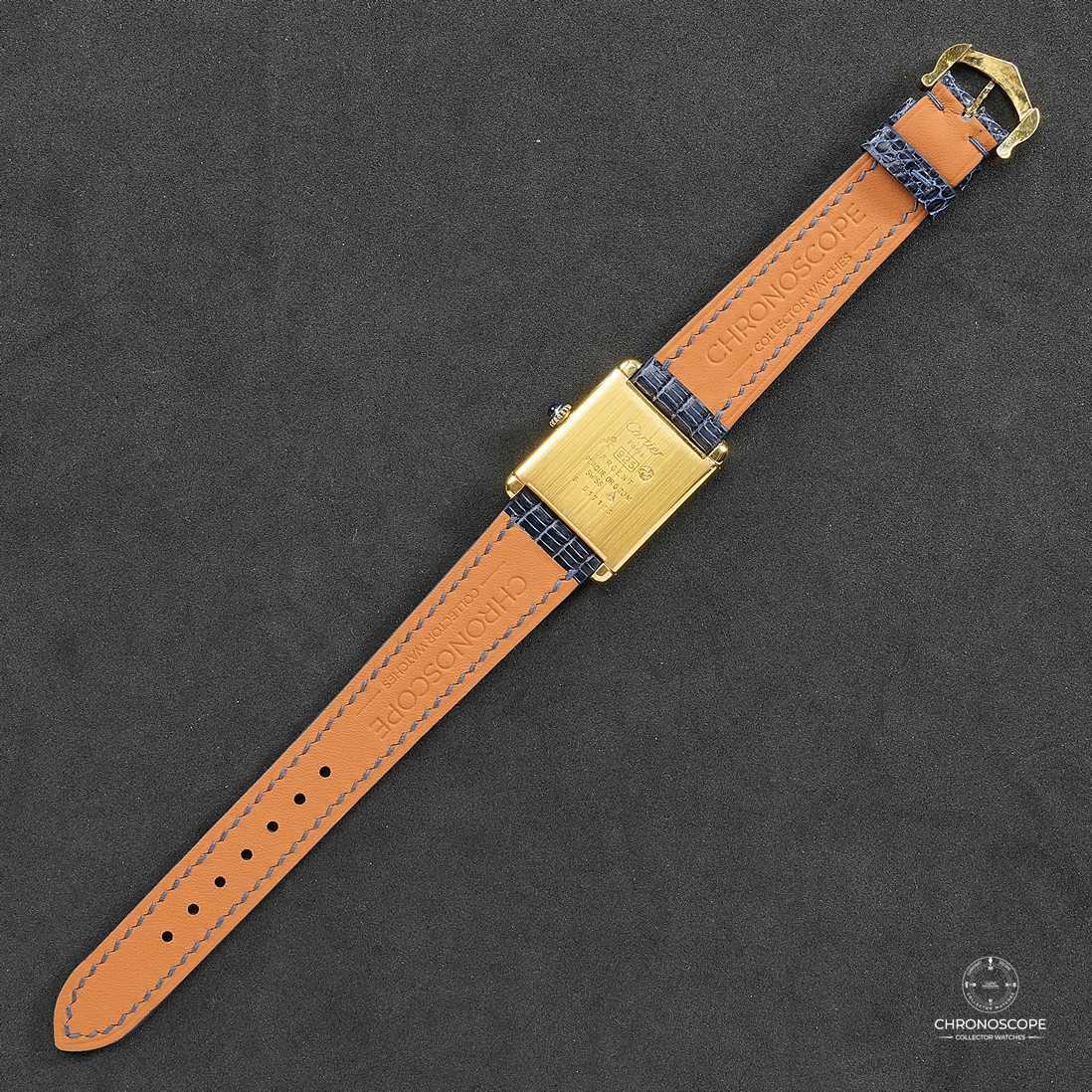 Cartier Tank “Must De Cartier” Vermeil - Lacquered « Lapis Lazuli » Dial - Image 7