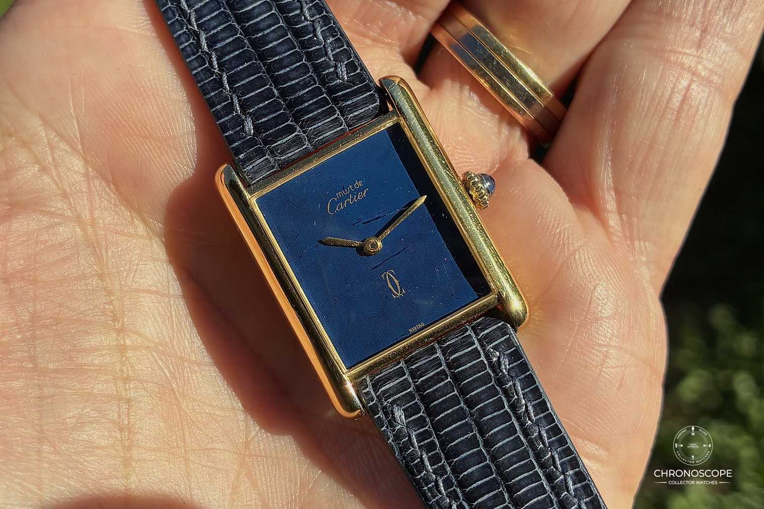 Cartier Tank “Must De Cartier” Vermeil - Lacquered « Lapis Lazuli » Dial - Image 10