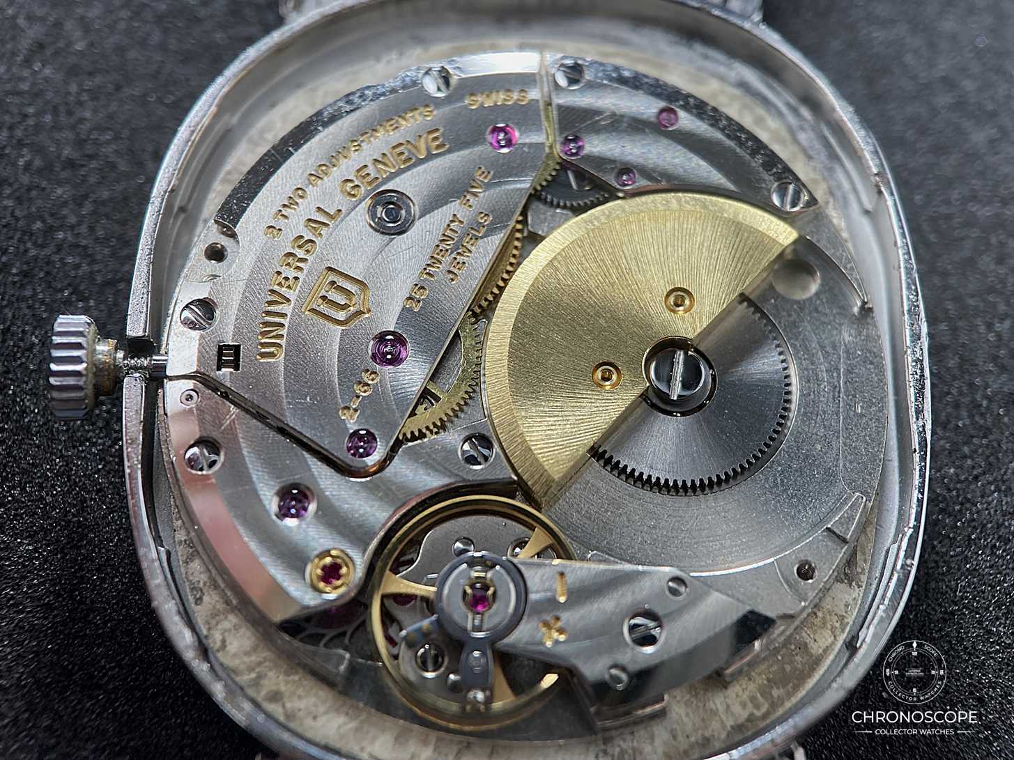 Universal Geneve White Shadow Ellipse Reference 866104, serviced, box - Image 9