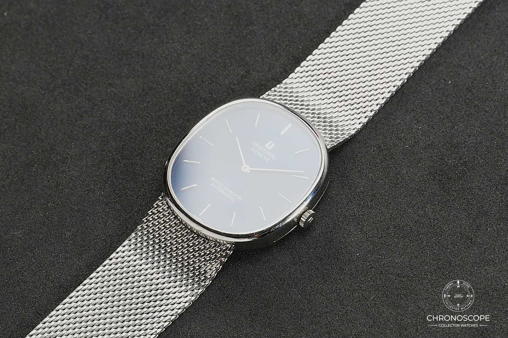 Universal Geneve White Shadow Ellipse Reference 866104, serviced, box - Image 5