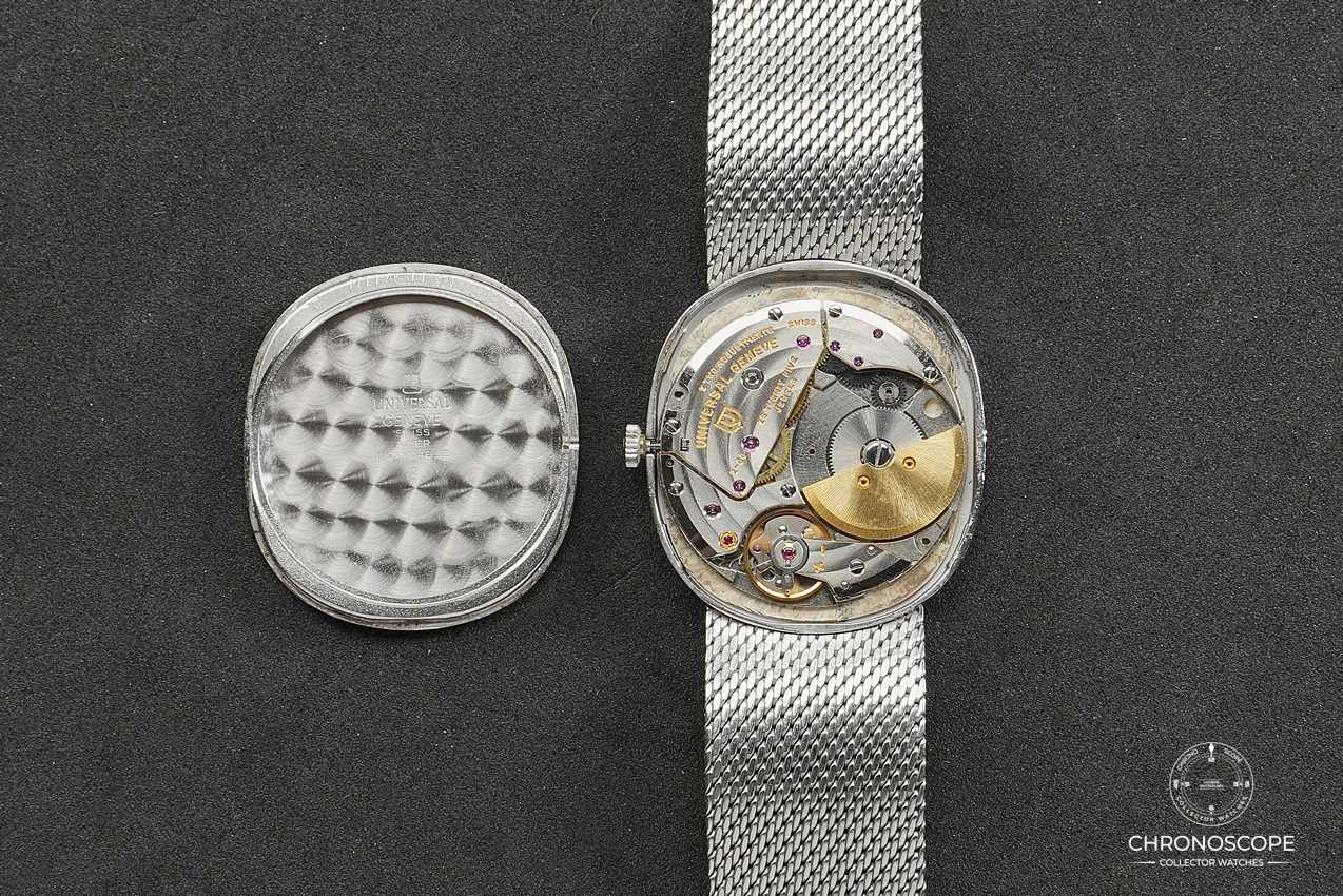 Universal Geneve White Shadow Ellipse Reference 866104, serviced, box - Image 8